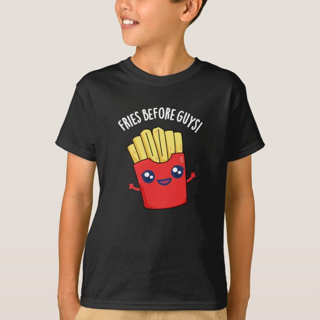 Camiseta Fries Antes Da Cara Fries Engraçados Jogam Dardo B (Frente)
