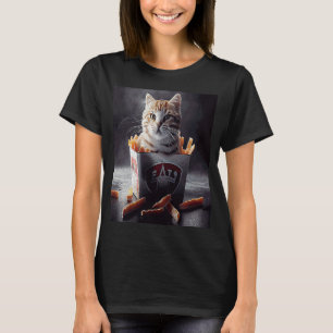 Camiseta Fries de hóquei em gatos