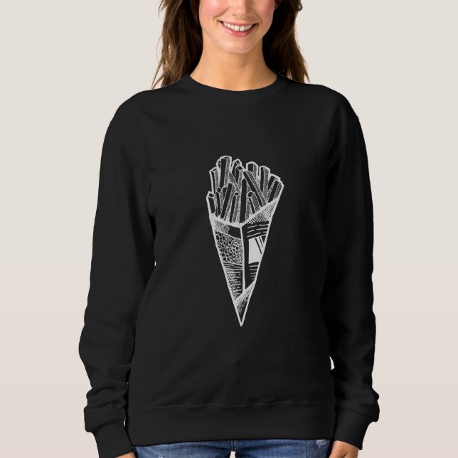 Camiseta Fries franceses Comida rápido (Frente)