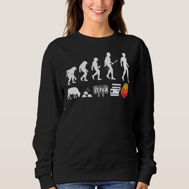 Camiseta Fries franceses Evolution Fryer Fast Comida Barbec (Frente)