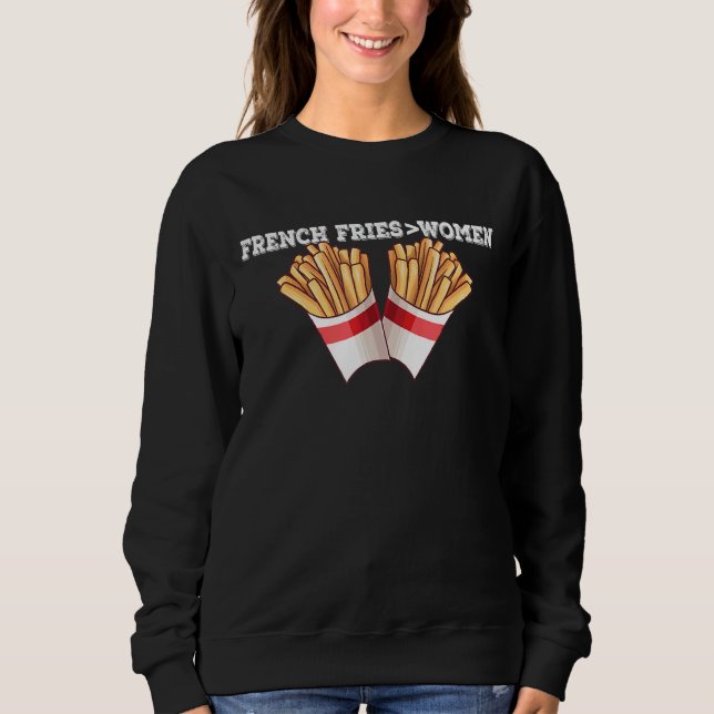 Camiseta Fries franceses sobre mulheres (Frente)
