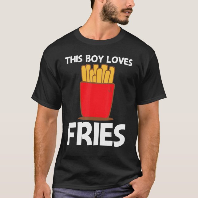 Camiseta Fries legal Para Rapazes Comidas Rápidas (Frente)