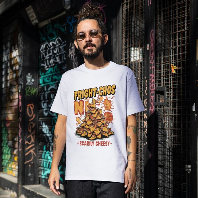 Camiseta Fright chos Halloween Spooky Nacho Piada Comida Pu (Criador carregado)