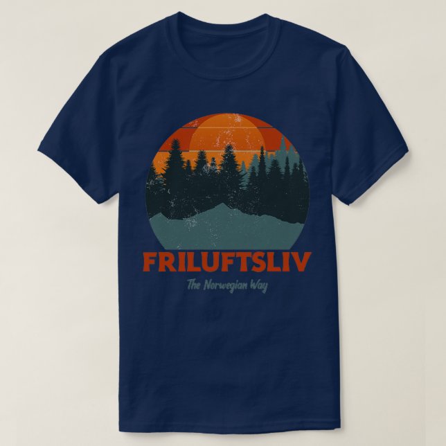 Camiseta Friluftsliv Connect With Nature The Norwegian Way (Frente do Design)