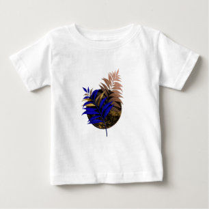 Camiseta Frio azul no círculo preto
