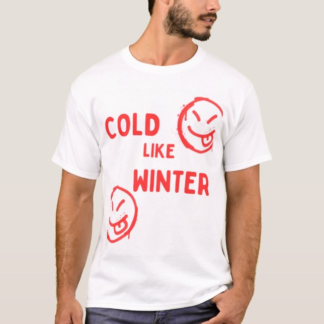 Camiseta Frio como a design de inverno (Frente)