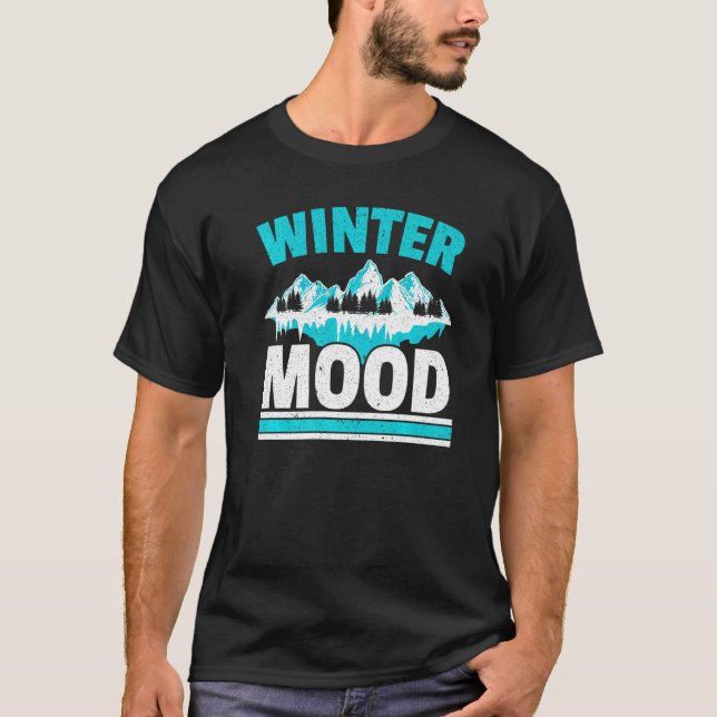 Camiseta Frio de gelo climático com neve de inverno (Frente)