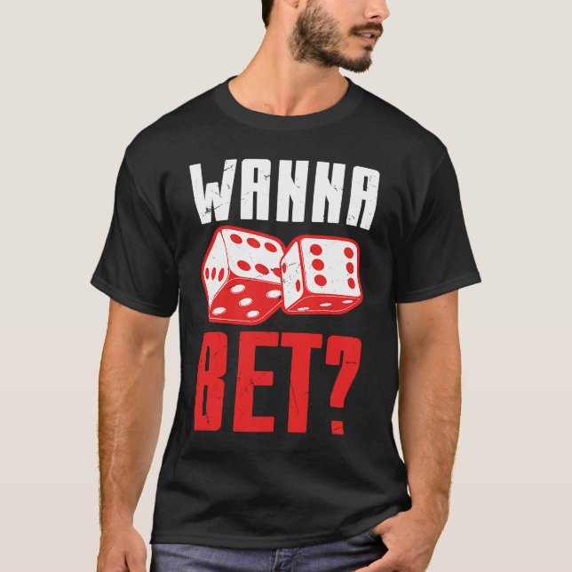 Camiseta Frios Querem Apostar Jogos de Craps (Frente)