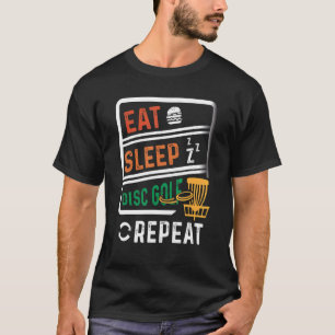 Camiseta Frisbee Golf Coma Sleep Disco Golf Repetir Folf Fr