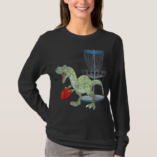 Camiseta Frisbee Golfer T Rex Dinossaur Golf Player Dino Di