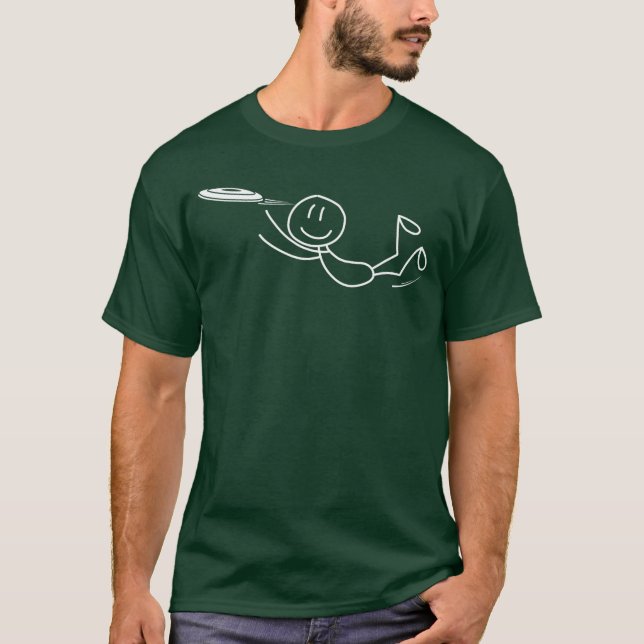 Camiseta Frisbee Stickman Disc Golf Divertido Ultimate Fris (Frente)