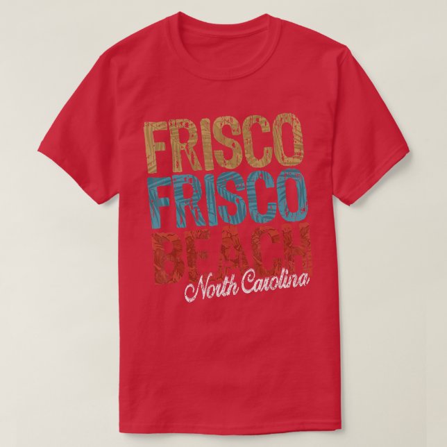 Camiseta Frisco Beach North Carolina HIBISCUS SCRIPT Três (Frente do Design)