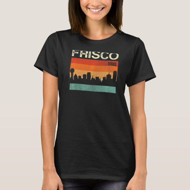 Camiseta Frisco Texas Town Skyline (Frente)