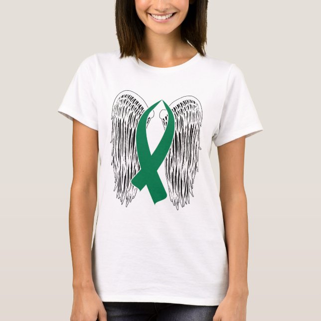 Camiseta Friso de consciência alada (verde) (Frente)