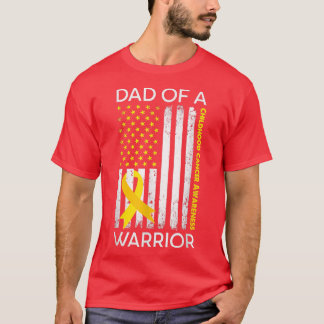 Camiseta Friso EUA Pai De Bandeira De Um Cancer De Infância