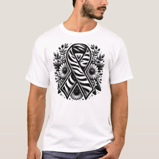 Camiseta Friso Raras de Sensibilização para a Doença com Fl