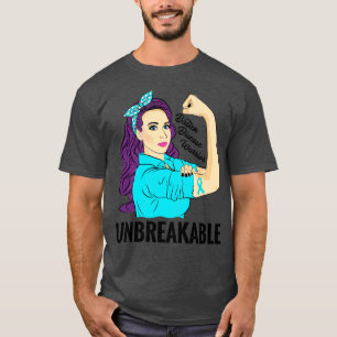 Camiseta Friso Teal de Fita de Sensibilização para a Doença