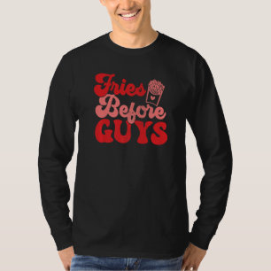 Camiseta Fritas Antes de Caras Bonitas Adoram Vintage Homen