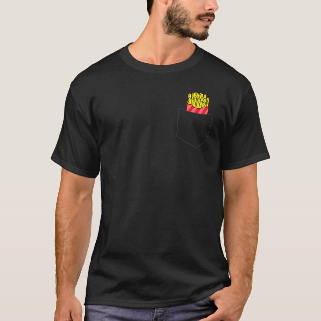 Camiseta Fritas Francesas Em Fritas De Comida Rápida De Bol (Frente)