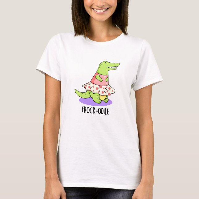 Camiseta Frock-odile Funny Crocodile Pun (Frente)