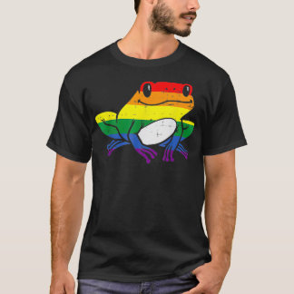Camiseta Frog Animal LGBTQ Rainbow Flag Gay Pride Ally Men