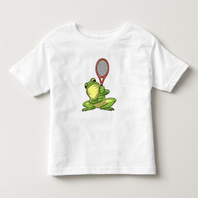 Camiseta Frog at Tennis with Tennis racket (Frente)