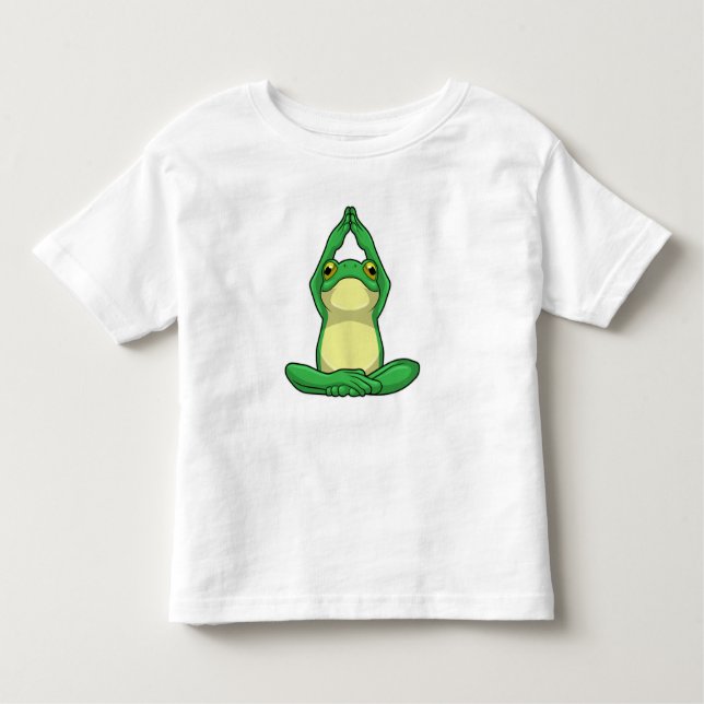 Camiseta Frog at Yoga in Cross legged (Frente)