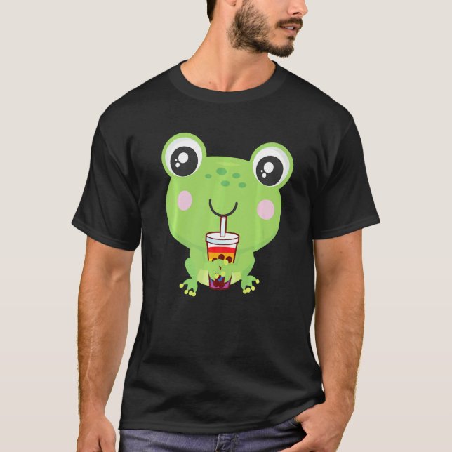 Camiseta Frog Bubble Tea Lgbt Gay Pride Lgbt Flag   (Frente)