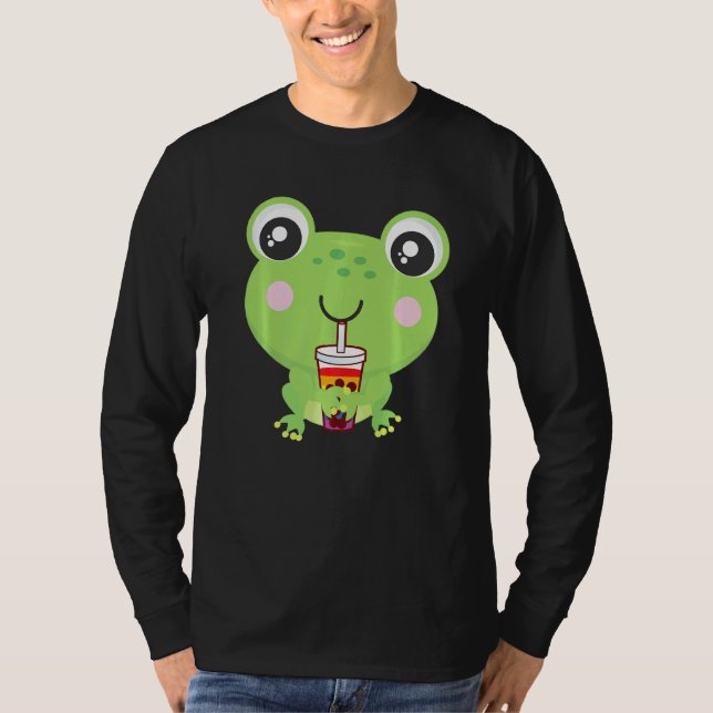 Camiseta Frog Bubble Tea Lgbt Gay Pride Lgbt Flag   (Frente)