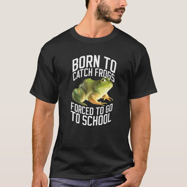 Camiseta Frog Catching Kids And Frog Catcher   (Frente)