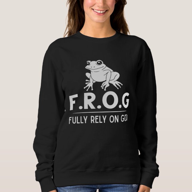 Camiseta Frog Fully Rely On God  Toad Catcher (Frente)