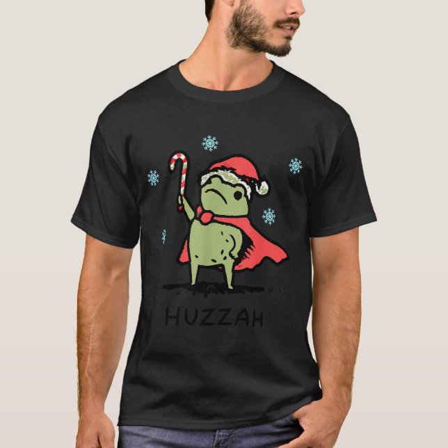 Camiseta Frog Huzzah Frog Knight Funny Sword Meme Quote Chr (Frente)