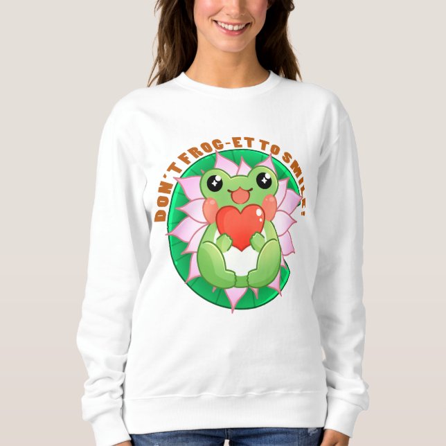 Camiseta Frog Love – Cute Motivational Art (Frente)