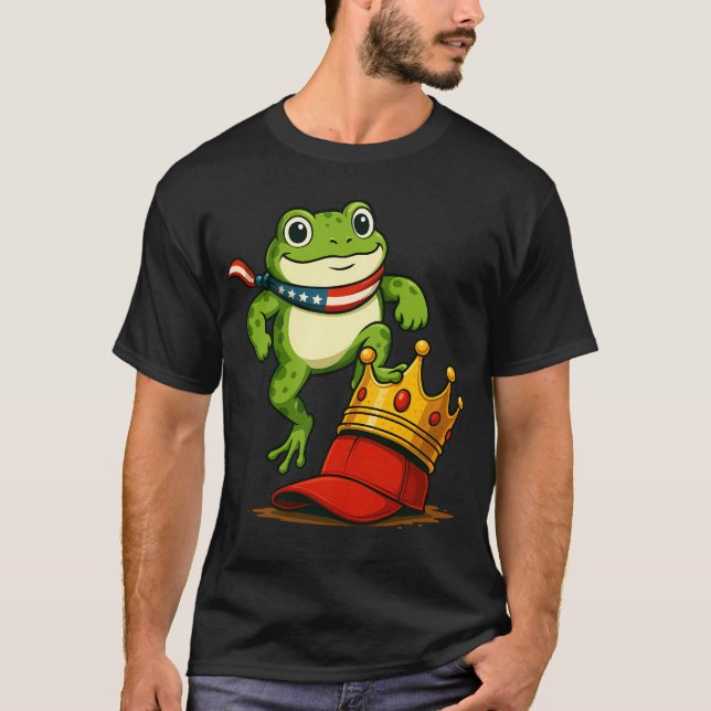 Camiseta Frog No Kings Men Women No Kings in America (Frente)