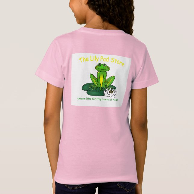 Camiseta Frog on a Lily Pad Kid's Pink  (Verso)