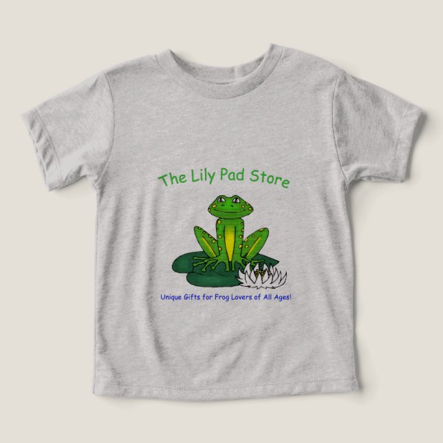 Camiseta Frog on a Lily Pad Light Gray  (Design frontal)