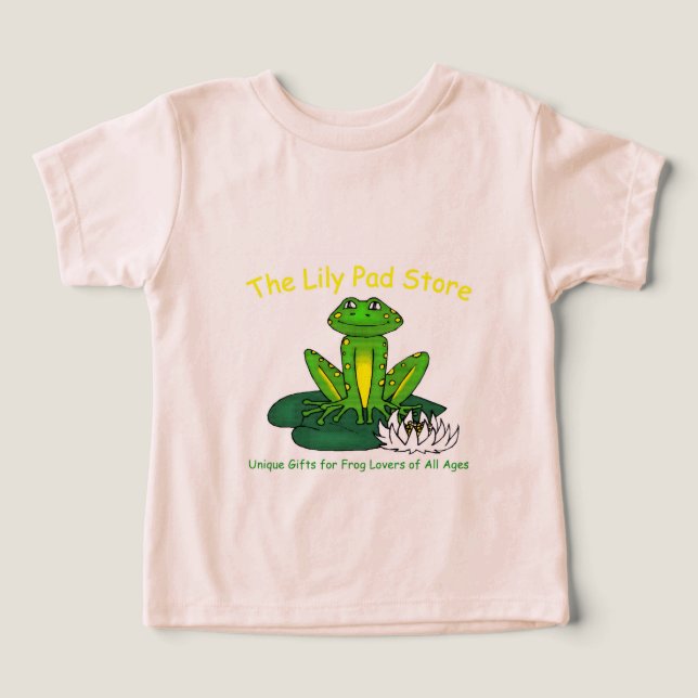 Camiseta Frog on a Lily Pad Light Pink (Design frontal)