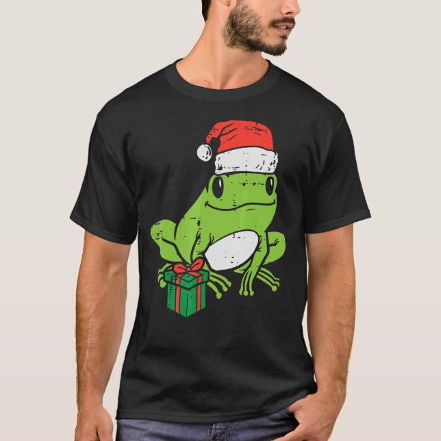 Camiseta Frog Santa  Animal Christmas Xmas Kids Men Women K (Frente)