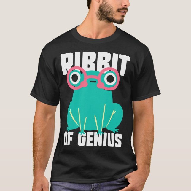Camiseta Frog Toad  Ribbit of Genius (Frente)