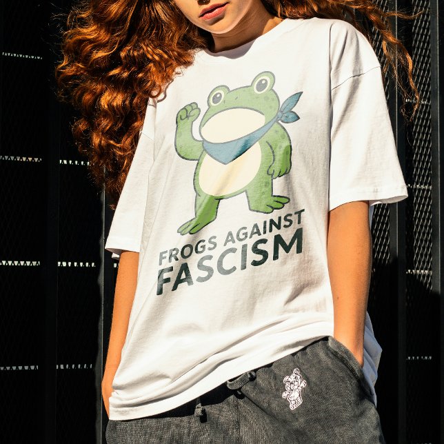 Camiseta Frogs Against Fascism Portland Frog Protest (Criador carregado)