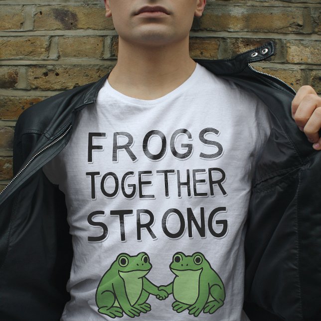 Camiseta Frogs Together Strong Portland Frog Protest (Criador carregado)
