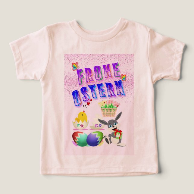 Camiseta Frohe Ostern (Design frontal)