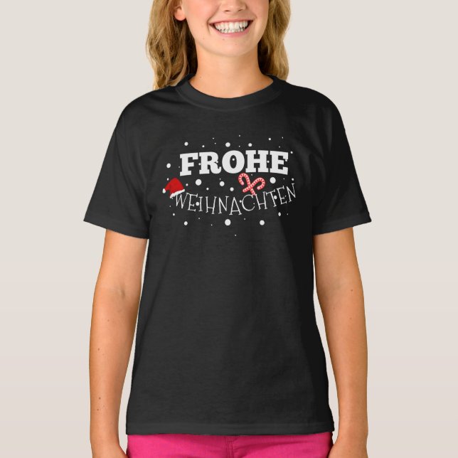Camiseta Frohe Weihnachten (Frente)