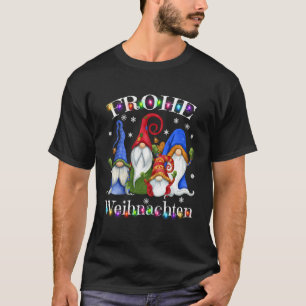 Camiseta Frohe Weihnachten German Gnomo Decoratio de Natal