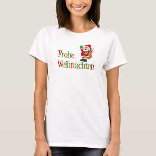 Camiseta Frohe Weihnachten Papais noeis de Natal Alemães