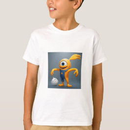 Camiseta „Fröhliches Einaugenmonster mit Geisterfreund“