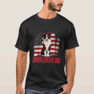 Camiseta Fronteira Pai Americana Bandeira 4 De Julho Cão L