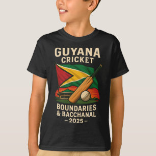 Camiseta Fronteiras do críquete da Guiana 2025 e canal cari