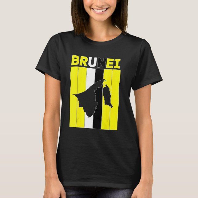 Camiseta Fronteiras do País Brunei (Frente)