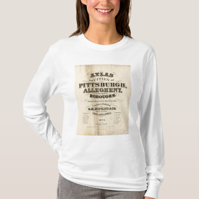Camiseta Frontispício atlas de Pittsburgh, Allegheny (Frente)